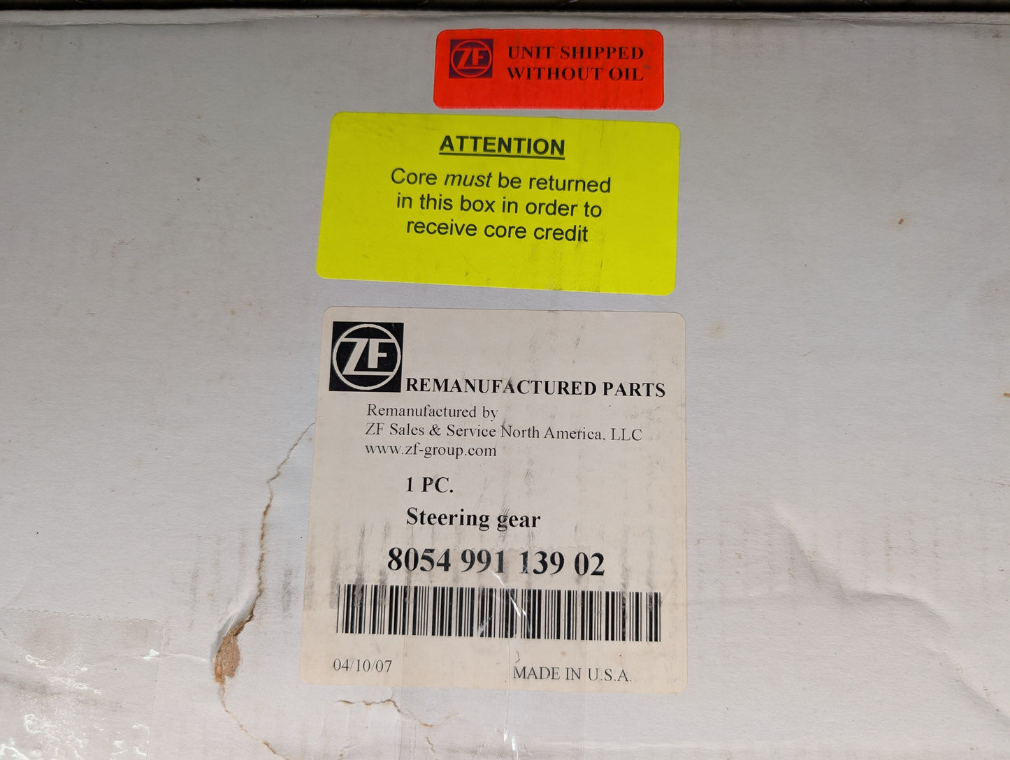 BMW E34 V8 ZF Steering Box with Servotronic