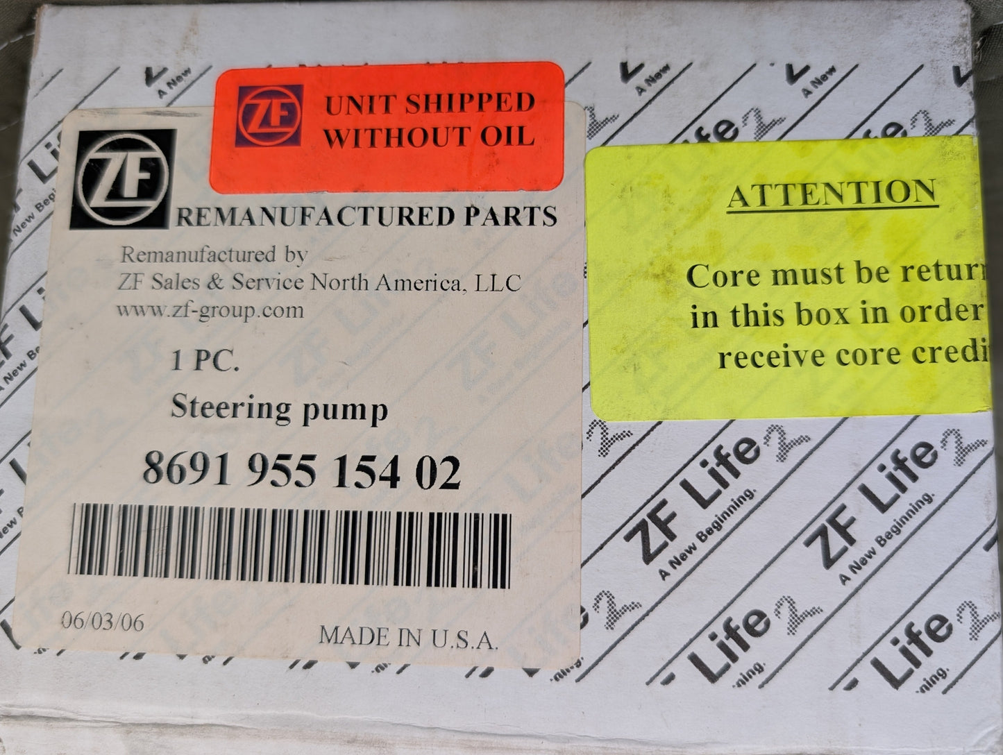 BMW E34 OEM ZF Power Steering Pump